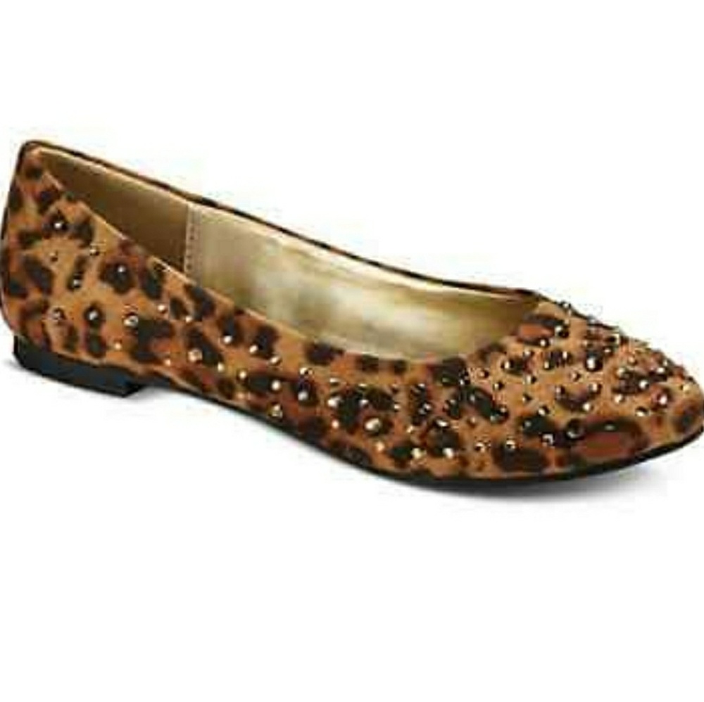 NWT Stevies | Jeweled Leopard Ballet Flats